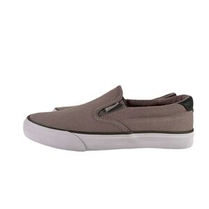 Lugz Boys‎ Canvas Clipper Slip-on shoes sneaker Gray White Size 4.5